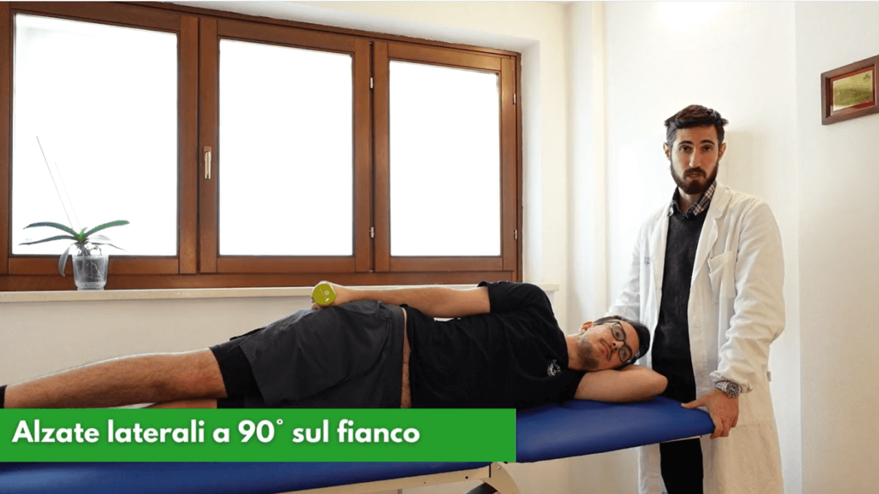 Esercizi per borsite alla spalla: secondo esercizio.